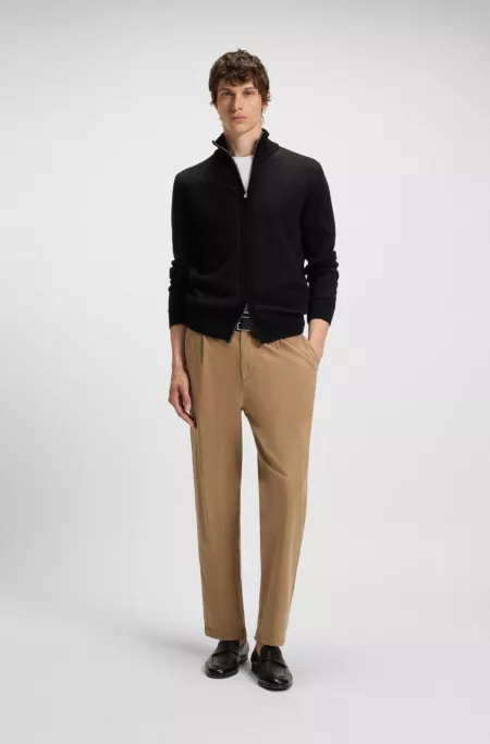 Tapered-fit trousers in stretch twill