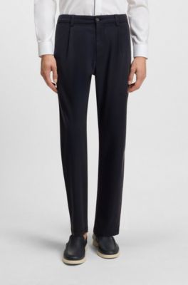 Tapered-Fit Hose aus Stretch-Twill, Dunkelblau
