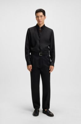 Pantalon Relaxed en twill de coton, Noir