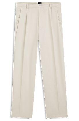 Relaxed-fit trousers in cotton twill