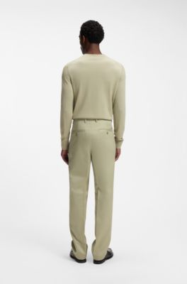 Relaxed-fit trousers in cotton twill, Beige