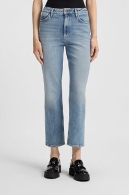 Slim-fit jeans in light-blue comfort-stretch denim, Light Blue