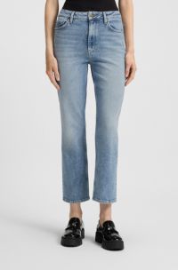 Slim-fit jeans in light-blue comfort-stretch denim, Light Blue