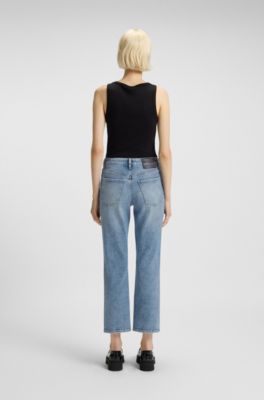 Slim-fit jeans in light-blue comfort-stretch denim, Light Blue