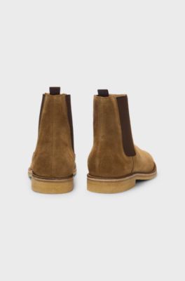 BECKHAM x BOSS Chelsea boots in suede, Beige