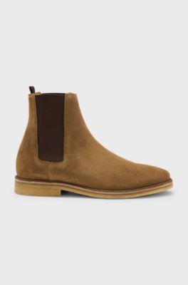 BOSS BY BECKHAM Chelsea boots in suede, Beige