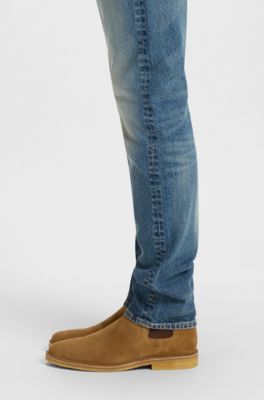 BECKHAM x BOSS Chelsea boots in suede, Beige