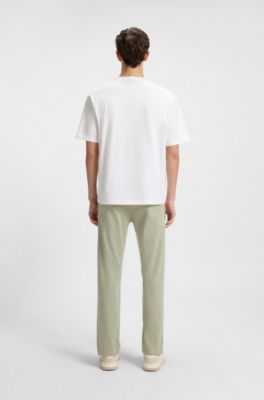 Relaxed-fit T-shirt in cotton jersey with printed artwork, White