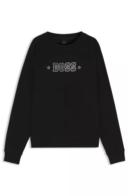 Cotton-terry sweatshirt with logo detail