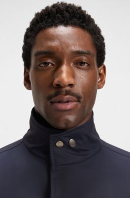 Coat with concealed closure, Dark Blue