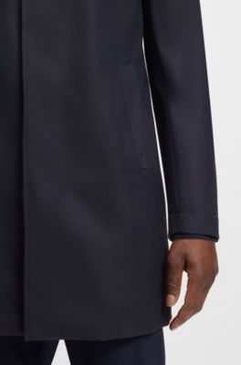 Coat with concealed closure, Dark Blue