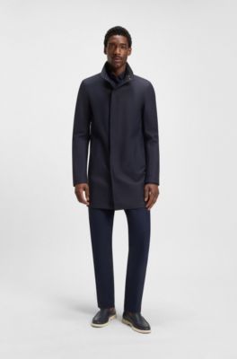 Coat with concealed closure, Dark Blue