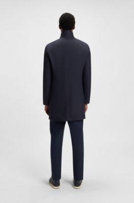 Coat with concealed closure, Dark Blue