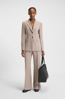 Tote Bag aus genarbtem Kunstleder mit Stack-Logo, Schwarz