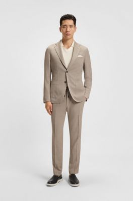 Leather loafers with rubber outsole, Dark Brown