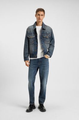 Cotton sweater with 3D knit structure, White