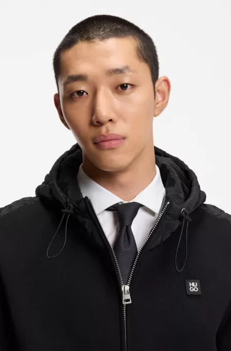 Regular-fit jacket in mixed materials