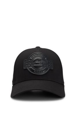Porsche x BOSS cap in cotton with co-branded patch, Black
