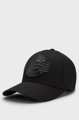 Porsche x BOSS cap in cotton with co-branded patch, Black