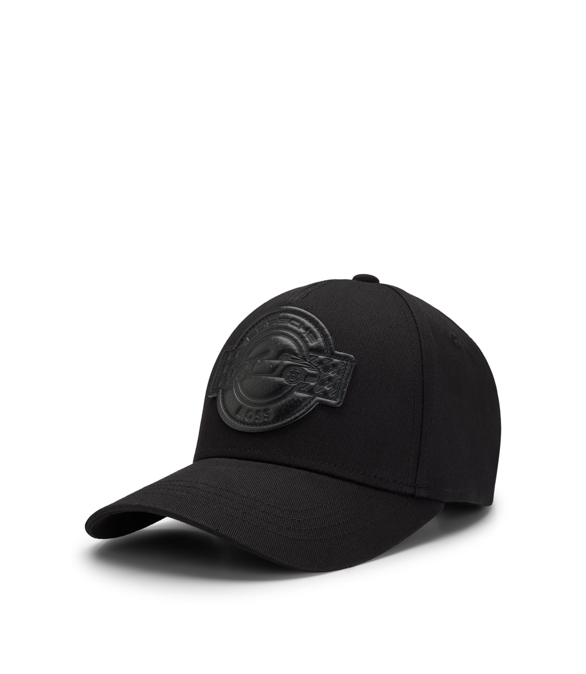 BOSS - Porsche x BOSS キャップ コットン コラボロゴパッチ - ブラック