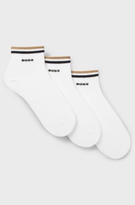 3-pack short socks, White