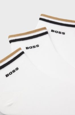 3-pack short socks, White