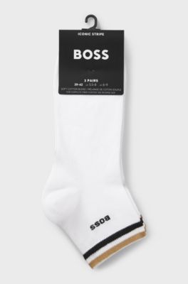 3-pack short socks, White