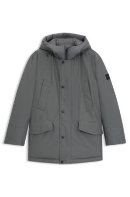 Water-repellent jacket with contrasting trims, Grey