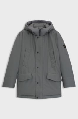 Water-repellent jacket with contrasting trims, Grey