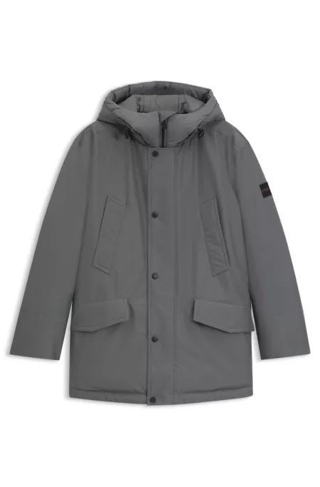 Water-repellent jacket with contrasting trims
