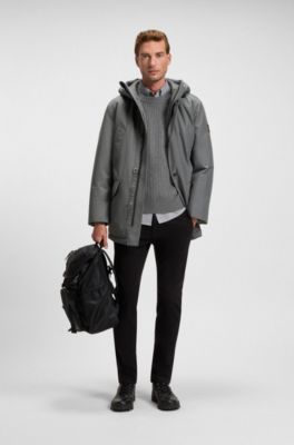 Water-repellent jacket with contrasting trims, Grey