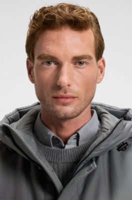 Water-repellent jacket with contrasting trims, Grey