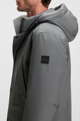 Water-repellent jacket with contrasting trims, Grey