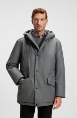Water-repellent jacket with contrasting trims, Grey