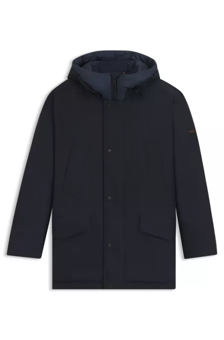 Water-repellent jacket with contrasting trims