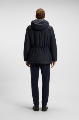 Water-repellent jacket with contrasting trims, Dark Blue