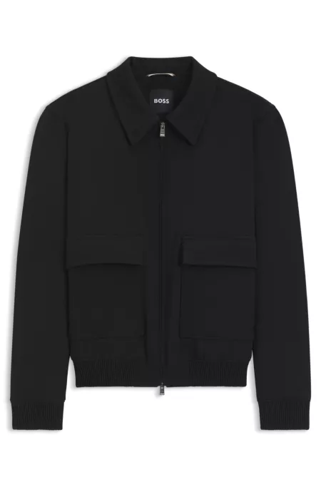 Machine-washable coat with two-way zip