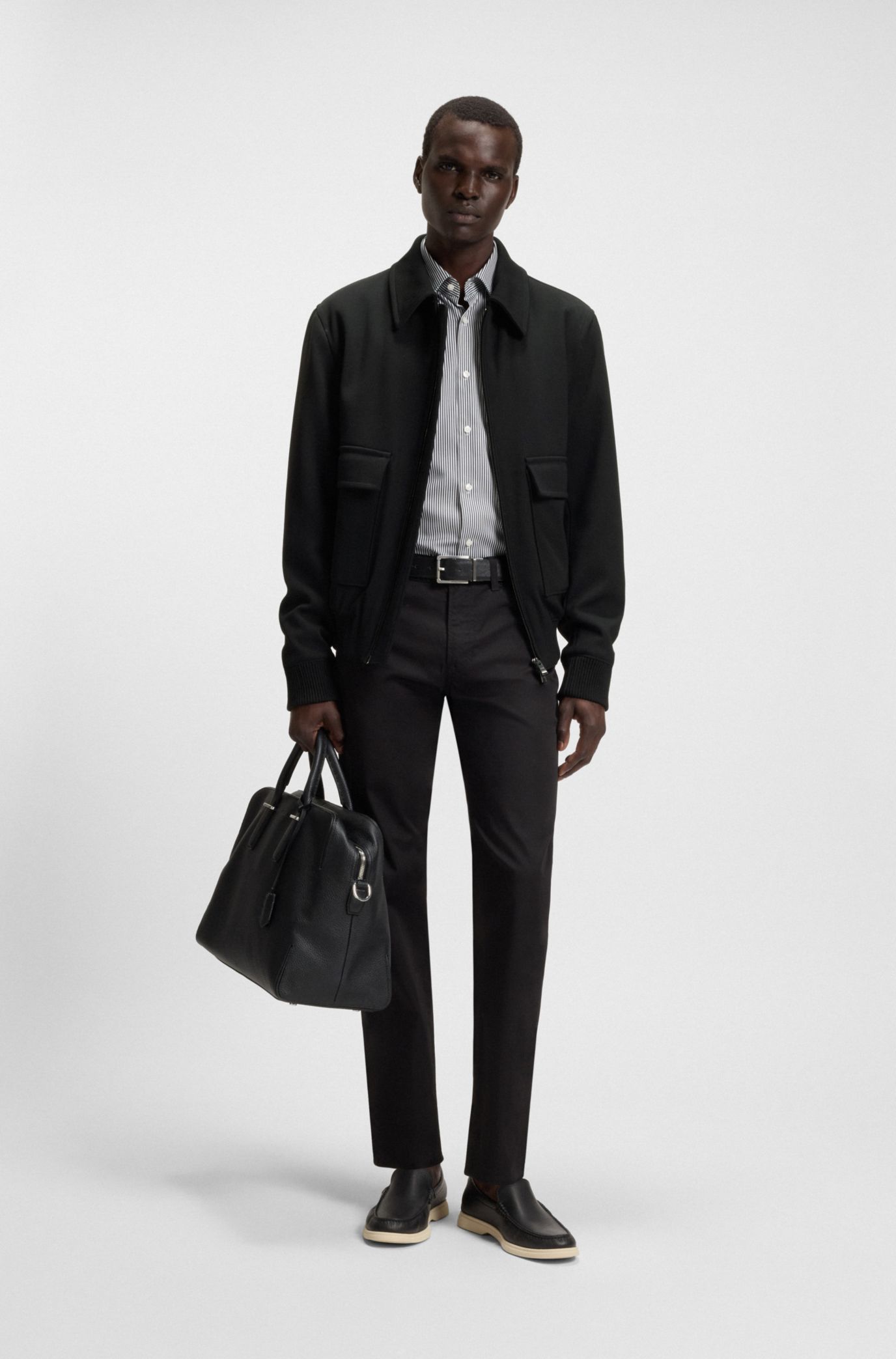 美品 HUGO BOSS セットアップ サイズ44 S相当 ブラック ストレッチ BOSS - ストレッチコットン レギュラーフィット トラックスーツ