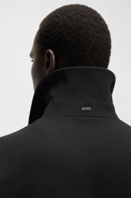 Coat with two-way zip, Black