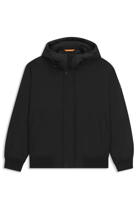 Water-repellent jacket with contrasting insert