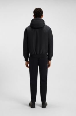 Water-repellent jacket with contrasting insert, Black