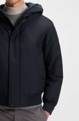 Water-repellent jacket with contrasting insert, Dark Blue