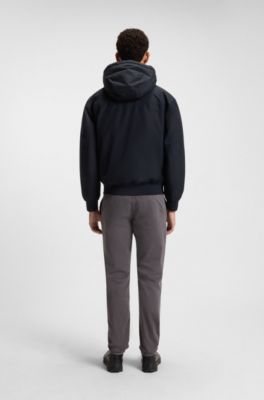 Water-repellent jacket with contrasting insert, Dark Blue