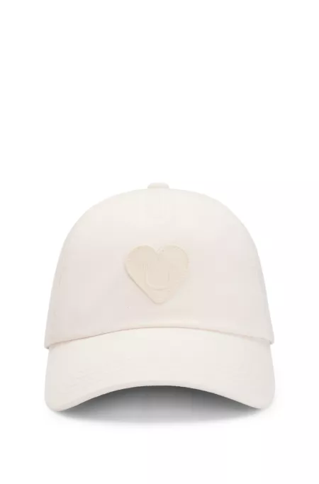Cotton-twill cap with Happy HUGO embroidery