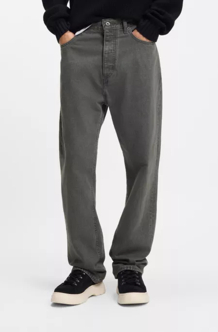 Jean Baggy en denim gris