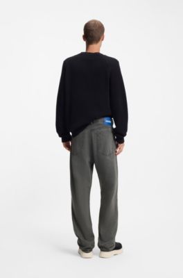 Baggy-fit jeans in grey denim, Grey