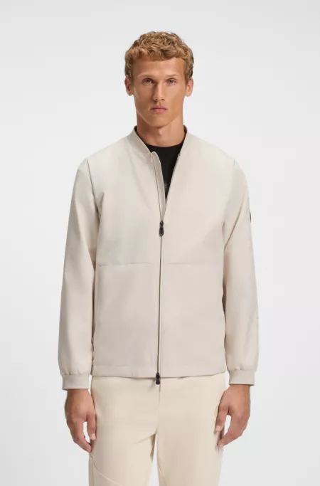 Water-repellent bomber jacket with Double B monogram jacquard