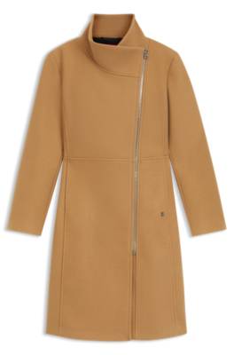 Regular-fit coat with asymmetric zip 1