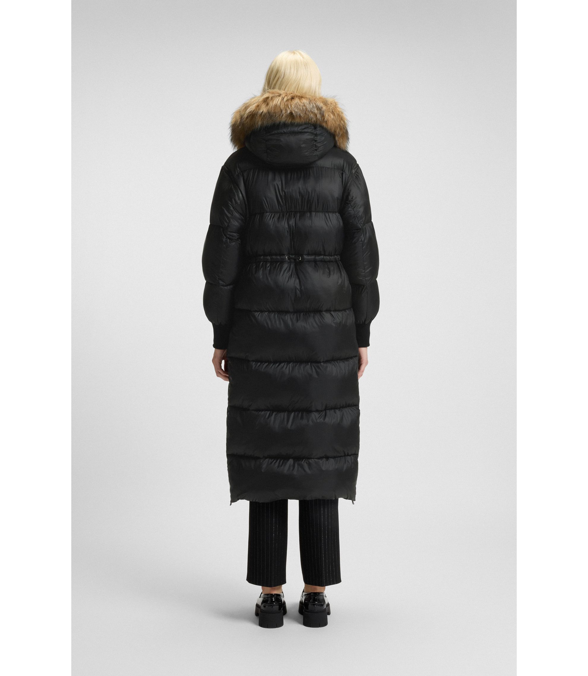 【美品】HUGO BOSS ダウンコート　レディース　ブラック HUGO BOSS（ヒューゴボス）ダウンコート 黒 サイズ:38(S位