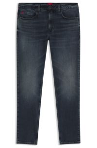 Extra-slim-fit jeans in dark-blue stretch denim, Dark Blue